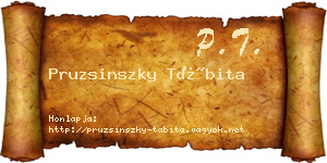 Pruzsinszky Tábita névjegykártya